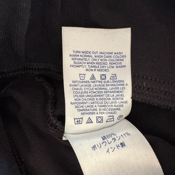 Lands End Black Stretch Pants Size Medium Petite - Picture 7 of 7